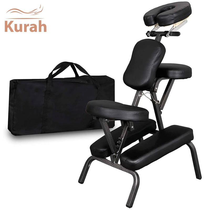 STYLE 【SHIATSU】 Cadeira de Massagem Shiatsu Portátil Dobrável Kurah - Preto
